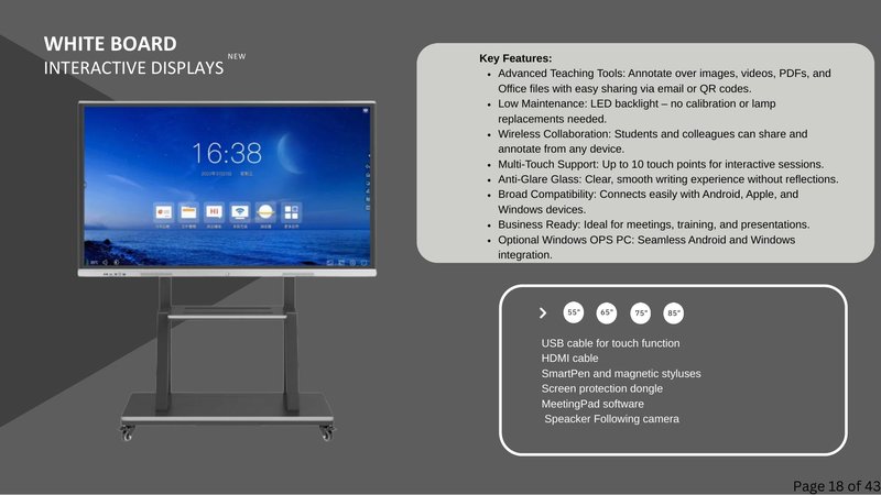 לוח חכם אינטראקטיבי MeetingPad